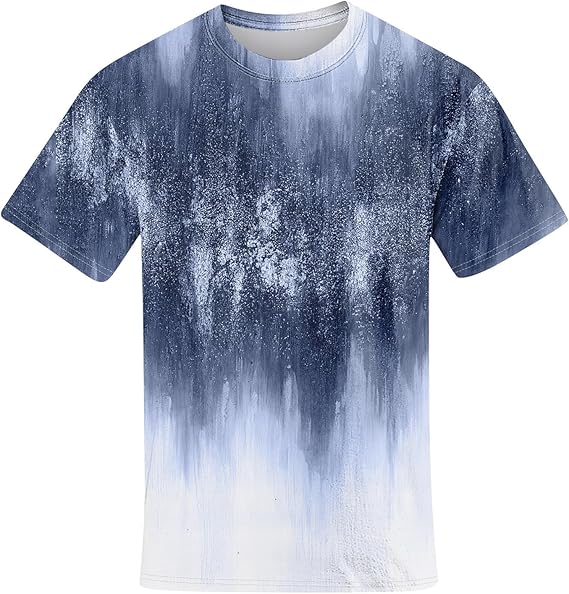 Men's Shirts Tall Tee Oversized Short Sleeves Crew Neck T-Shirt with Dropped Shoulders Short Sleeve Shirts, S-5XL